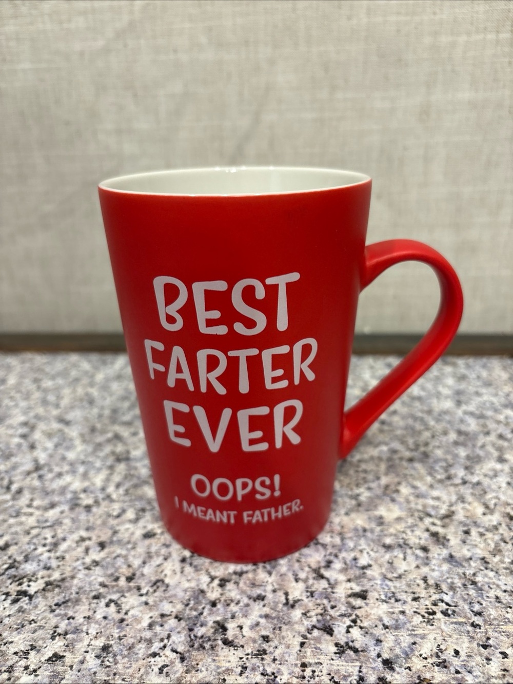 Funny Christmas Coffee Mug for Dad, Fun Gifts from Daughter Son, Red 12 Oz